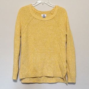 Textured yellow sweater